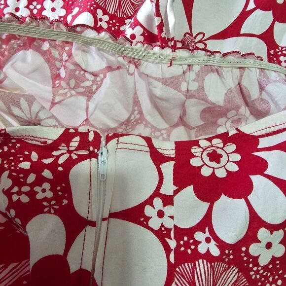 Floral Print Strapless Mini Dress, Size 3 - Picture 8 of 11